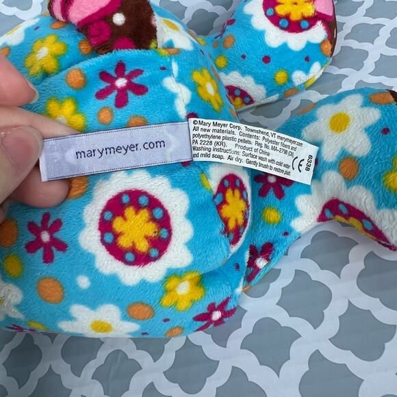 Mary Meyer Print Pizzazz Blue Floral Sunny Puppy Dog Pre-Loved - Picture 5 of 6